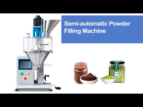 ZONESUN ZS-FM100B Semi-automatic Dry Acrylic Powder Screw Auger Powdered Milk Baking Powder Protein Powder Bottle Bag Pouch Filling Machine