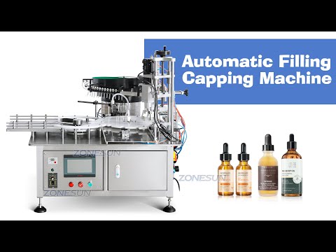 Zonesun ZS-AFC7A Full Automatic Hair Serums Essential Huile Propul Propul Propuls Ferming Capping Machine with Bottle Uncrambler