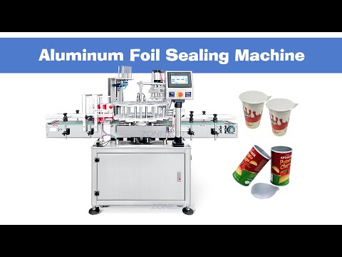 Zonesun zs-yfm1 automatikus forgó ropogós ételek edény kannák alumínium fólia fóliak tömítőgép