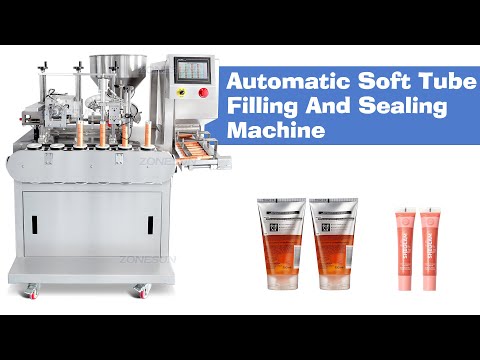 ZONESUN ZS-FS006U Automatic Pneumatic Piston Pump Ultrasonic Hand Cream Toothpaste Cosmetic Squeezable Tube Filling Sealing Machine
