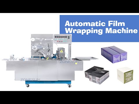 Zonesun ZS-TD280 automatikus 3D kozmetikumok parfüm celofán szappanpapír doboz Bopp Film csomagológép könnyszalaggal