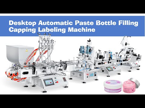 Pambon Tabletop Piston Zonesunga Zonesun ZS-FAL180D9 Pumps Madu Jam Vaseline Coklat Tempel Capping Label Engineering Capping Labeling Machine