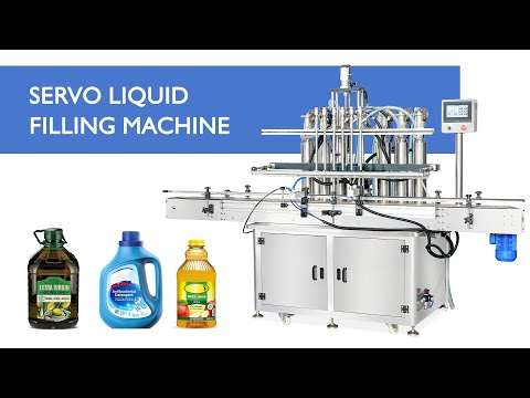 Zonesun ZS-SV6HS อัตโนมัติ 6 หัวขวดพลาสติกเซอร์โวลูกสูบปั๊มฟิลเลอร์น้ำมันมะกอกผงซักฟอก