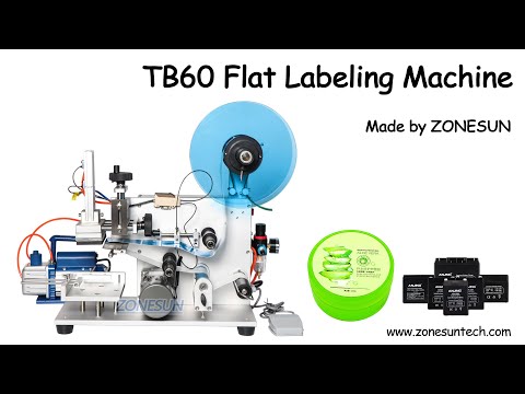 ZS-TB60 Halbautomatische Flüssigseifen-Handdesinfektionsmittel flache Flasche-Oberflächen-Kosmetik-Flaschenverschlüsse-Etikettiermaschine