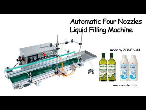 Zonesun Full Automatic Desktop Parfum Mesin Pengisian Cairan Air dengan Conveyor