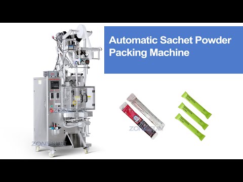 ZONESUN ZS-FSFJ80 Automatic Instant Drink Powder Protein Powder Paper Sachet Pouches Back Side VFFS Packaging Machine Filling Sealing Machine