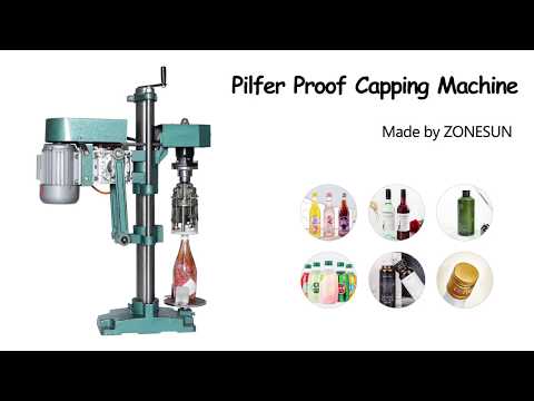 ZONESUN ZS-XG60 Semi-automatic Soda Water Drinks Liquor Spirits Bottle Pilfer Proof ROPP Capping Machine