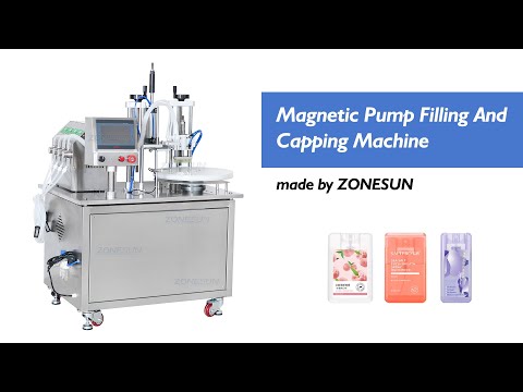 ZONESUN ZS-AFC6 Rotary Automatic Pocket Card Perfume Mini Tester Liquid Soap Small Bottle Vial Cap Press Monoblock Filling Capping Machine