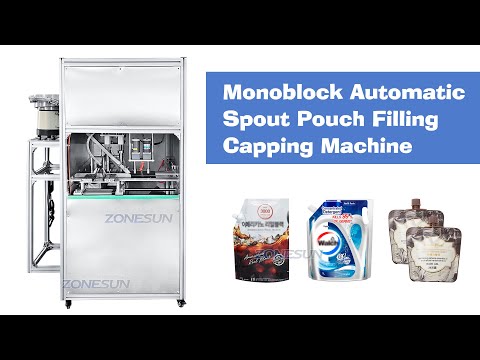 ZONESUN ZS-ASP2 Automatic Spout Pouch Yogurt Piston Pump Beverage Liquid Liquid Filling Capping Machine For Juice