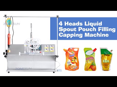 Zonesun zs-asp4 semi-otomatis 4 kepala pump pump gear spout pouces jus cair rai pendhudhuk mesin energi