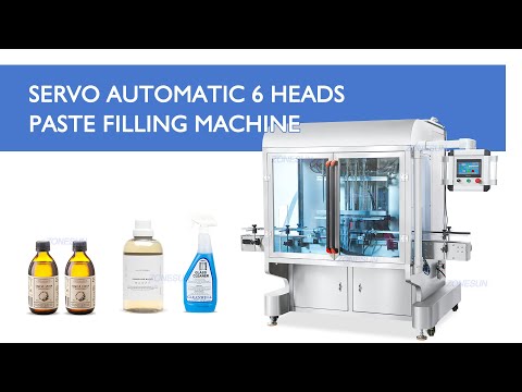 ZONESUN ZS-CL6T Automatic Servo Magnetic Pump 6 Heads Laundry Detergent Honey Shampoo Paste Filling Machine Bottle Filler Machine