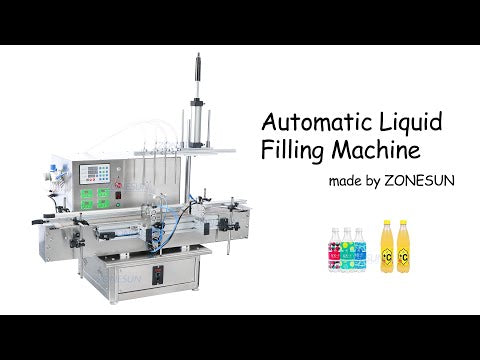 ZS-DTPP4D automatic 4 nozzles PET bottle liquid filling machine for water
