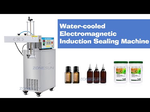 Zonesun zs-fk6000 αυτόματη υδατοδιάκριες πλαστική πλαστική συμπίεση φιαλών στεγανοποιητή αλουμινίου αλουμινίου συνεχίζει την επαγωγή στεγανοποίησης