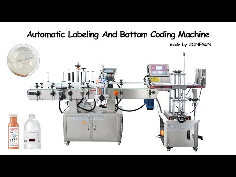 bottle transfer conveyor machine with labeling machine