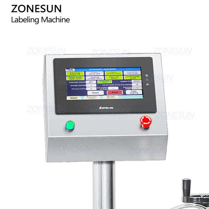 soft tube labeling machine control screen