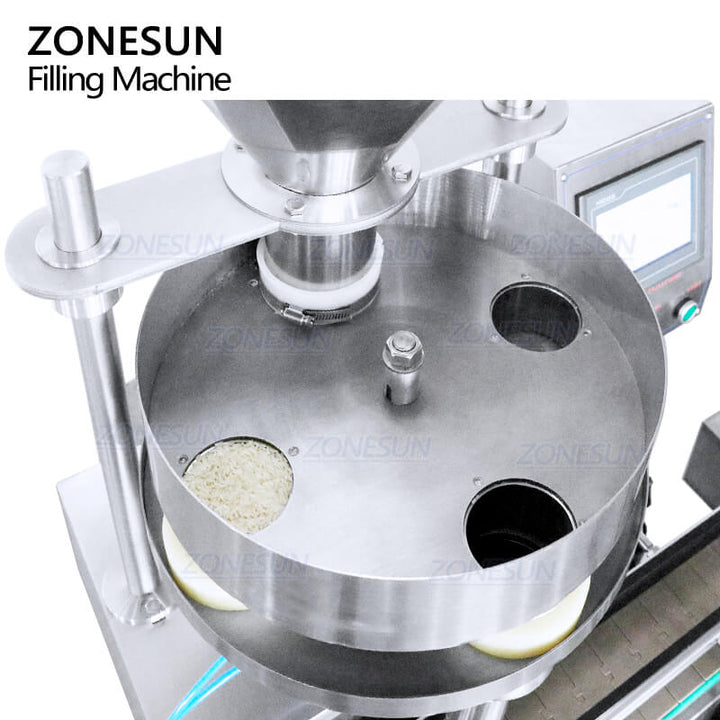 ZONESUN ZS-KL01S Automatische Partikel Korn Reis Gewürz Zucker Nüsse Tee Samen MeasurinG Cup Flaschen Füll maschine