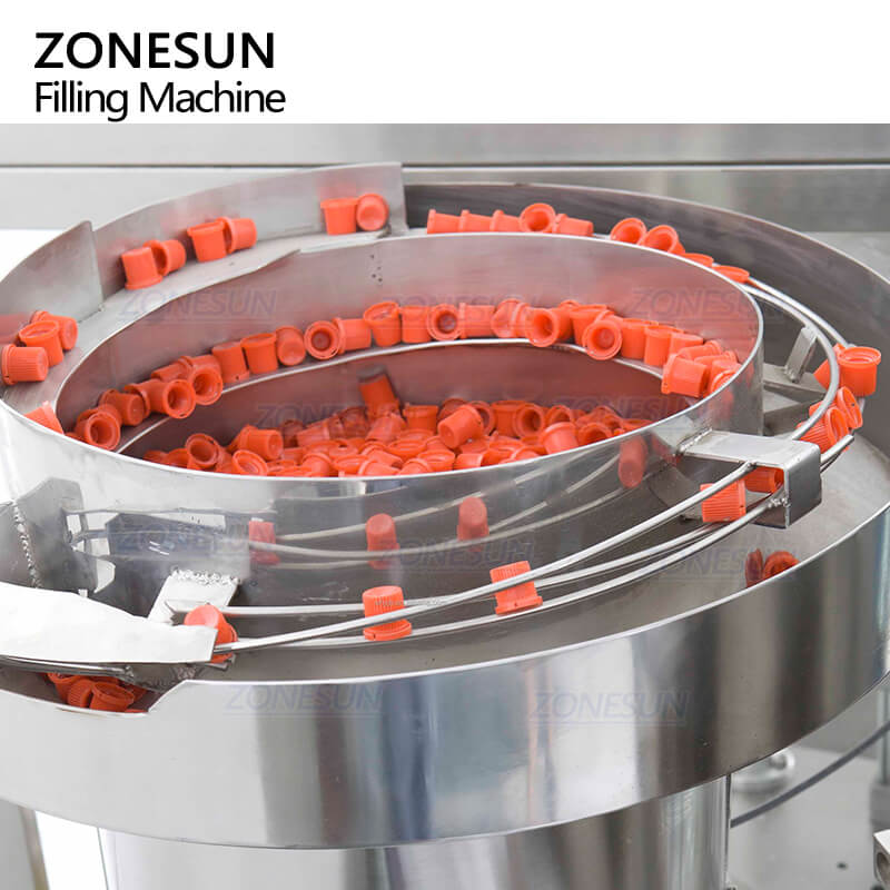 vibratory bowl sorter of pouches filling capping machine