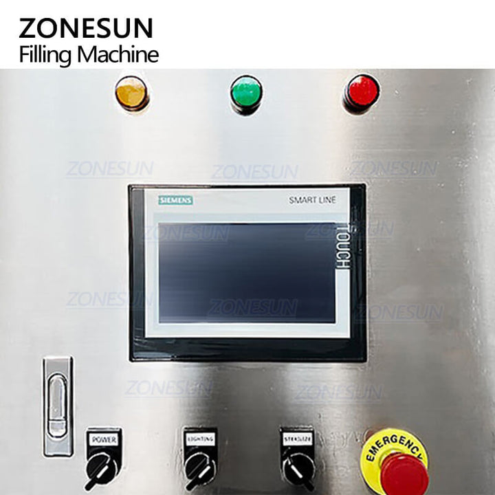 control panel of pouches filling capping machine