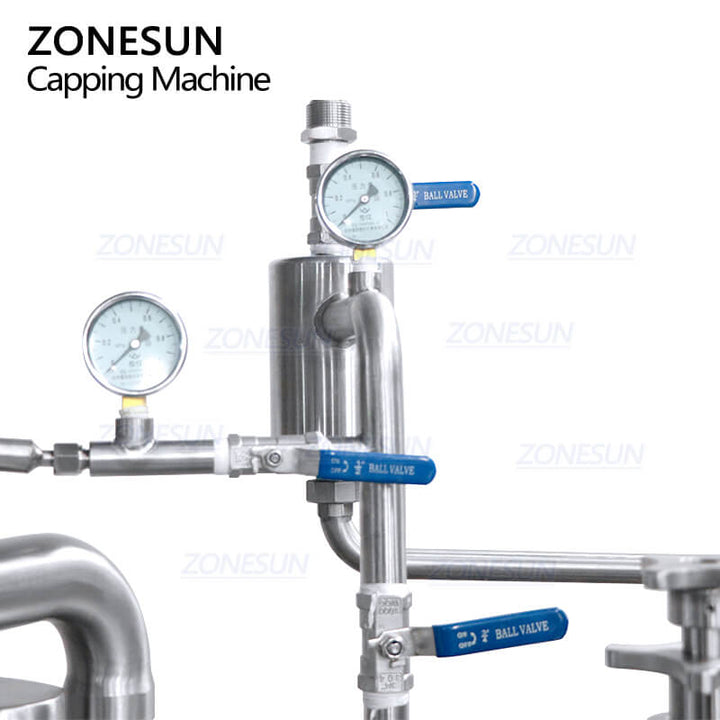 air barometer of steam vacuum capper