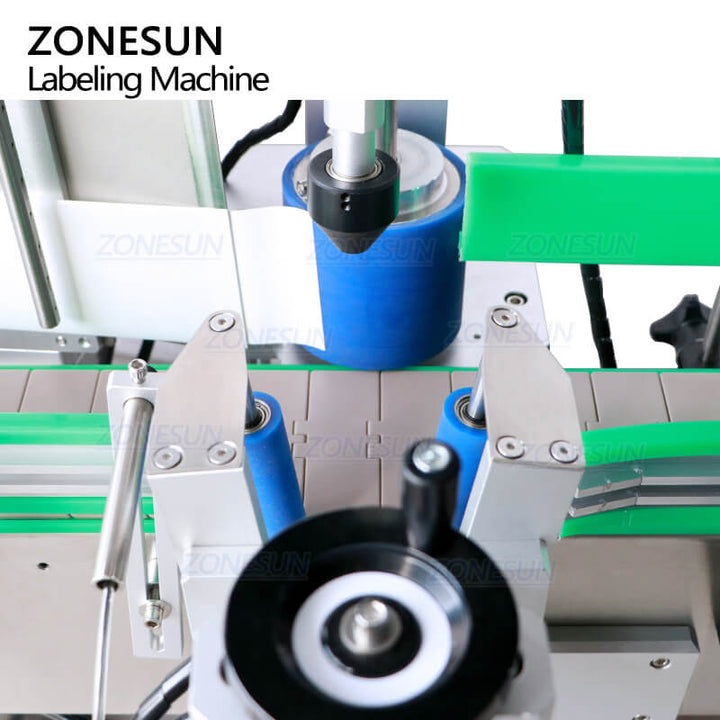 labeling structure of fruit jam bucket labeler machine