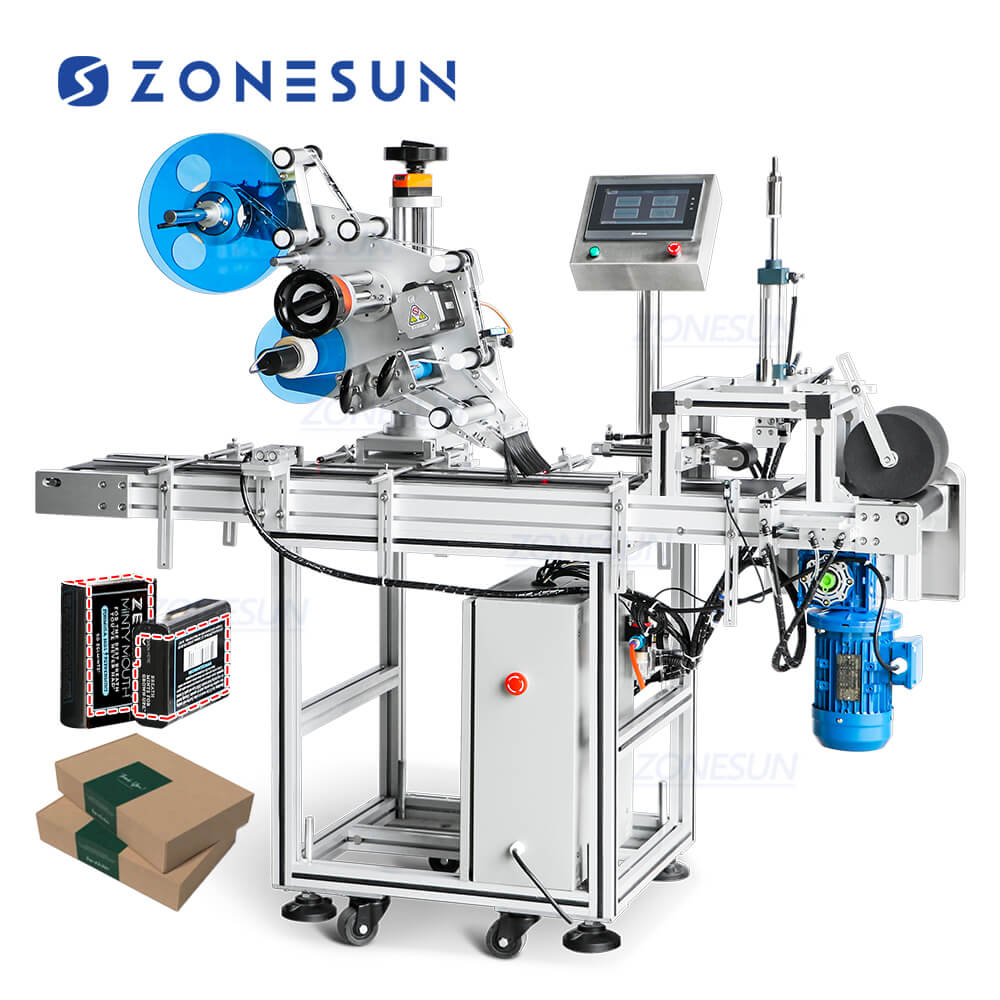 three sides labeling machine for plastic box