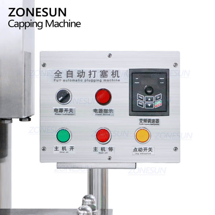 control panel of wine bottle corking machine