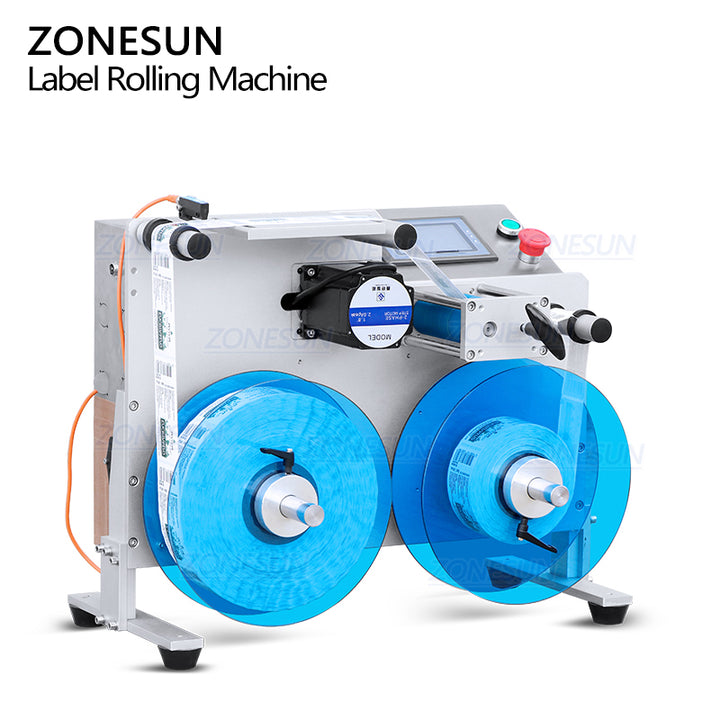 ZS-RM2 Automatic Label Roll Paper Label Counting Rewinder Roll-to-roll Tags Barcode Stickers Rewinding Machine