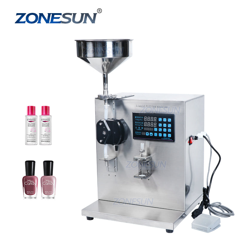 ZONESUN Semi Automatic Small Bottle Honey Liquid Filling Machine