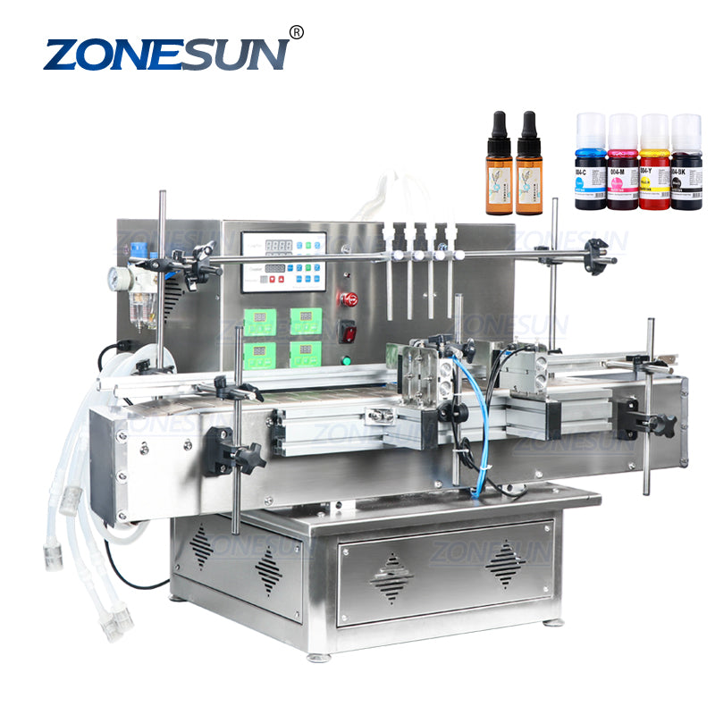 4 heads Desktop Automatic Peristaltic Pump Liquid Filling Machine