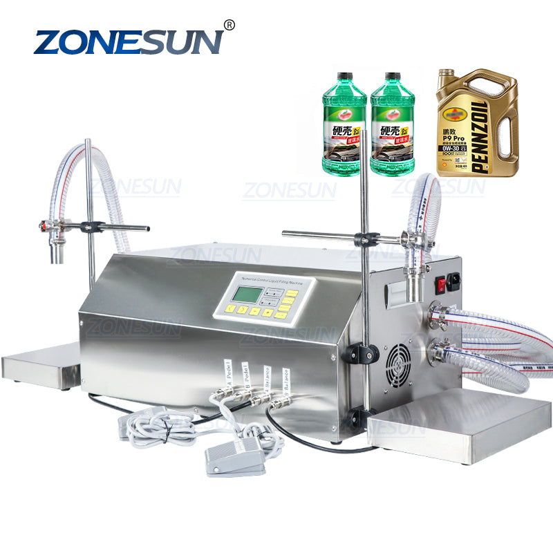 ZS-DP432W Double Nozzles Diaphragm Pump Filling Weighing Machine