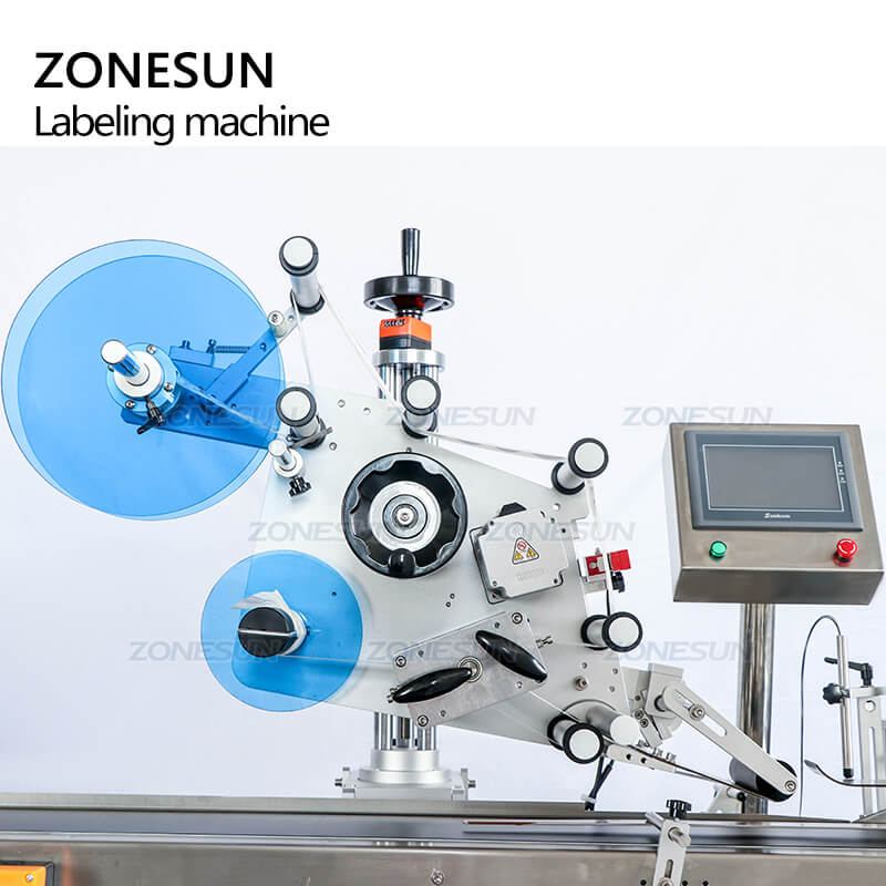 Label Winding Structure of ZS-TB833 Automatic Corner Labeling Machine