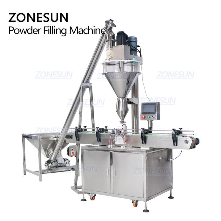 Automatic Powder Filling Machine With Screw Conveyor Feeder