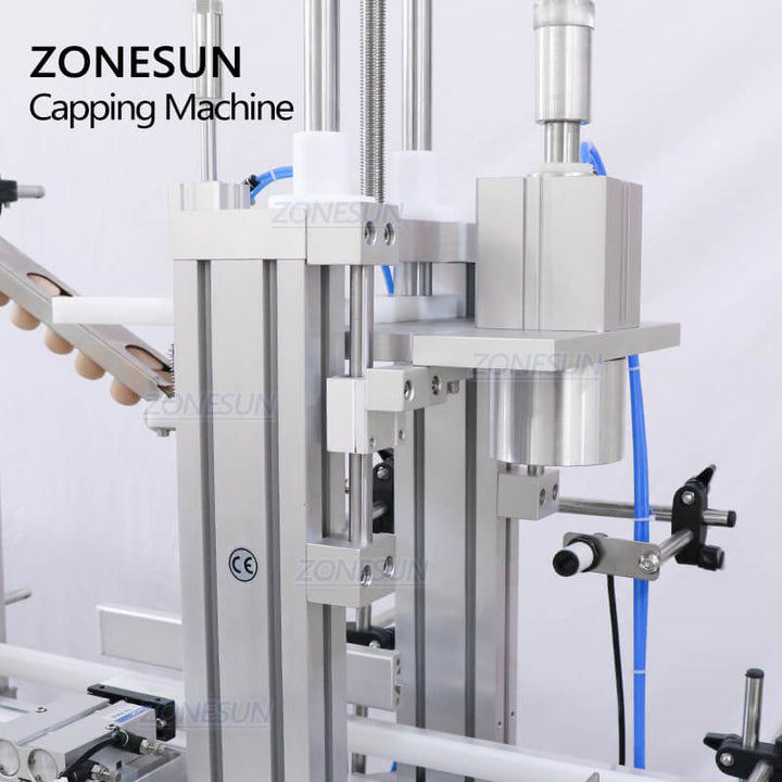 desktop capping machine with cap feeder