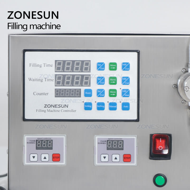 Control Panel of Double Head Essential Oil Filling Machine