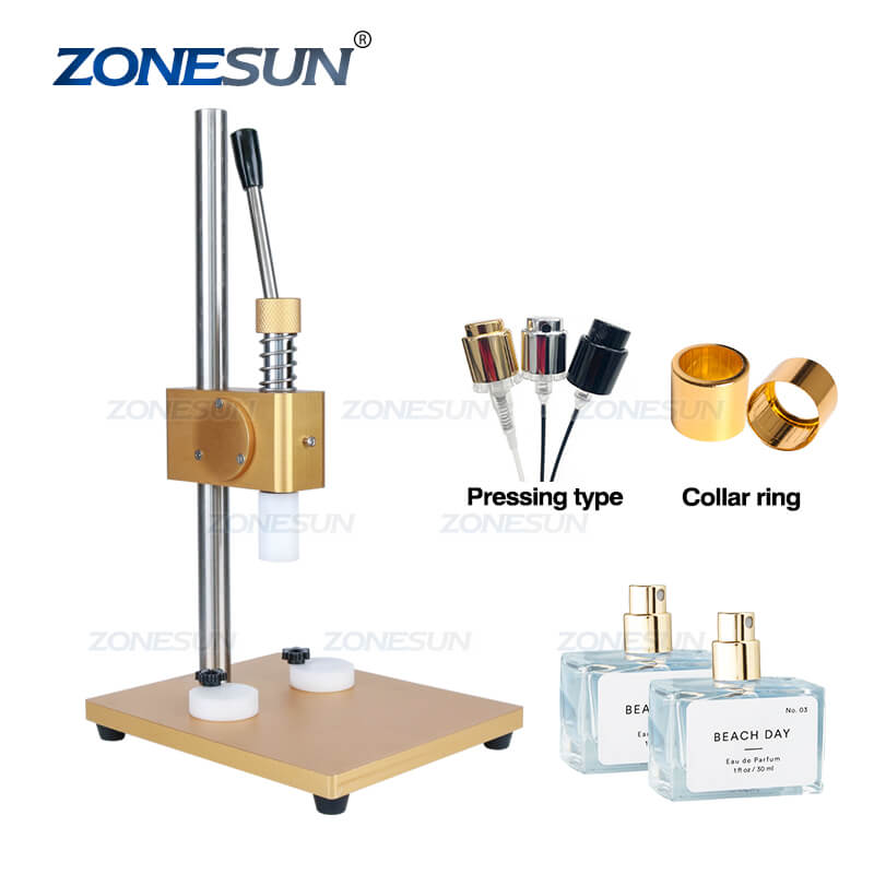 Manual Glass Perfume Bottle Collar Ring Cap Pressing Mac – ZONESUN