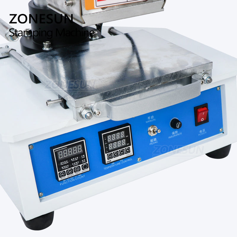 ZONESUN ZY-819H Pneumatic Hot Foil Stamping Machine For Custom Logo Leather Wood Burning - ZONESUN TECHNOLOGY LIMITED