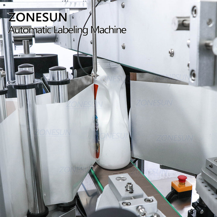 flat bottle labeling structure of automatic double side labeling machine