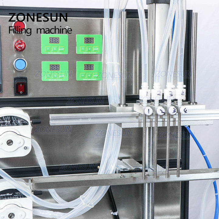 ZONESUN ZS-YT80C Peristaltic Pump Liquid Perfume Filling Machine For Cosmetics Jar Bottle - ZONESUN TECHNOLOGY LIMITED