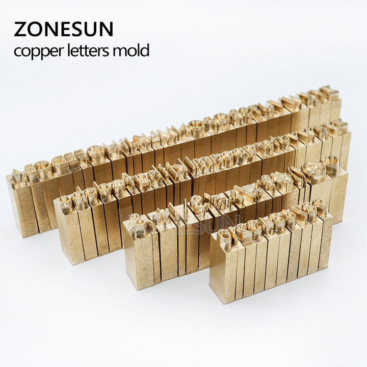 ZONESUN Metal Brass Mould Wood Leather Stamp Custom Logo Design Branding Plates Plastic Cake Bread Mold Heating Embossing Tool for ZS110 machine - ZONESUN TECHNOLOGY LIMITED