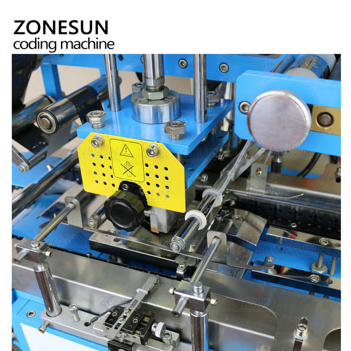 ZONESUN Pneumatic Automatic hot foil Stamping Machine, spectacle case LOGO Creasing machine - ZONESUN TECHNOLOGY LIMITED