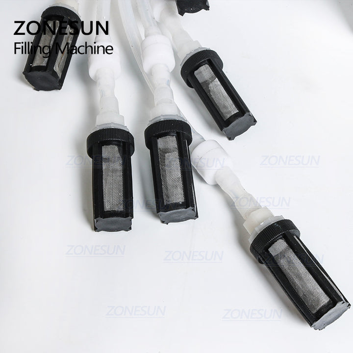Filter of 6 Nozzle Diaphragm pump Liquid Filling Machine
