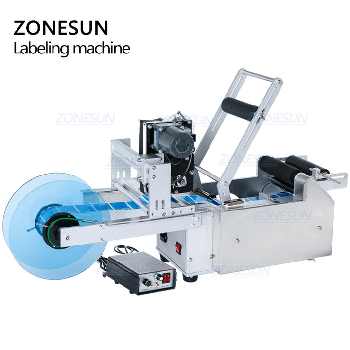semi-auto labeling machine with date coder