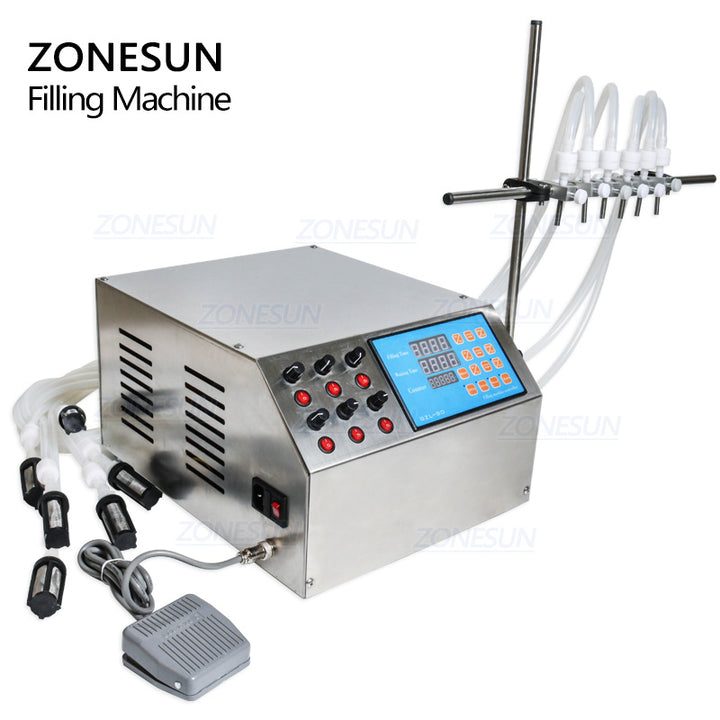 6 Nozzle Diaphragm pump Liquid Filling Machine