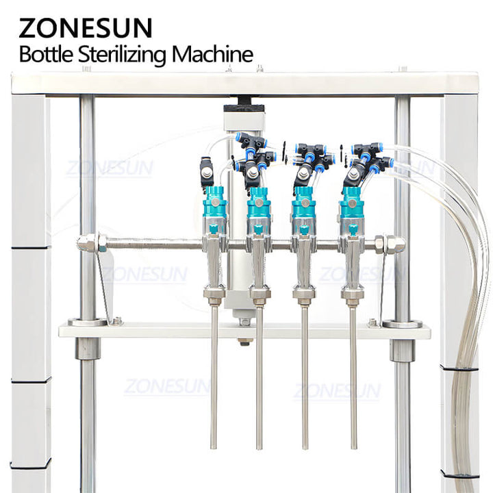 4 heads sprayer of bottle sanitizing machine