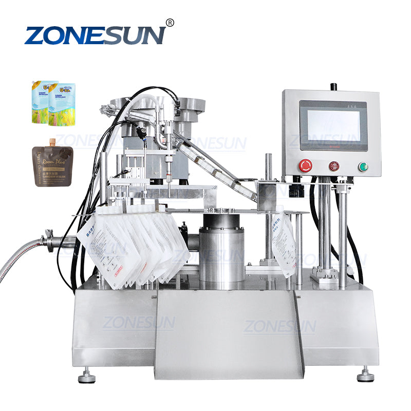 pouch bag filling capping machine