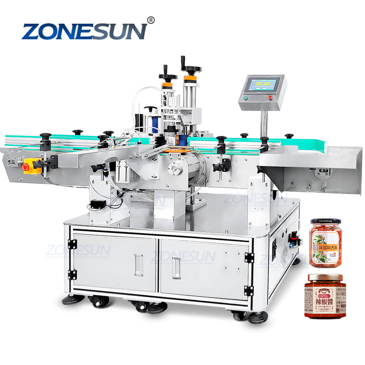 Hexagonal jar labeling machine