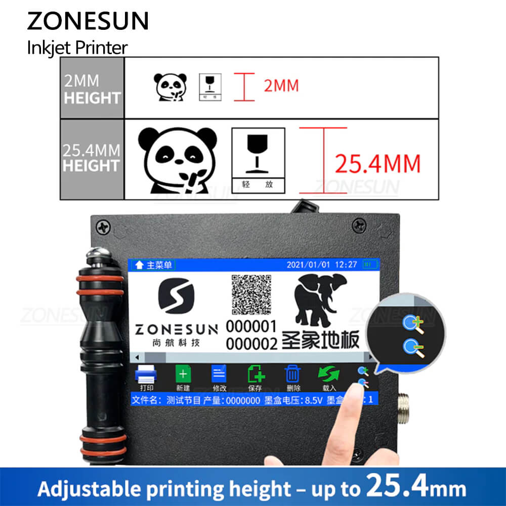 ZONESUN ZS-HIP254 Online 25.4mm Coding Machine Small Intelligent Assem