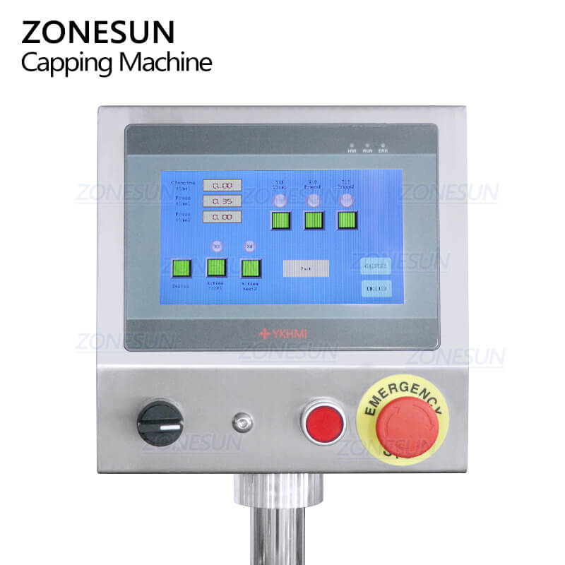 control panel of cap pressing machine