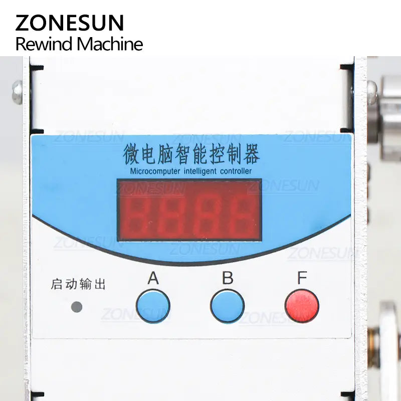 display panel of rewind machine