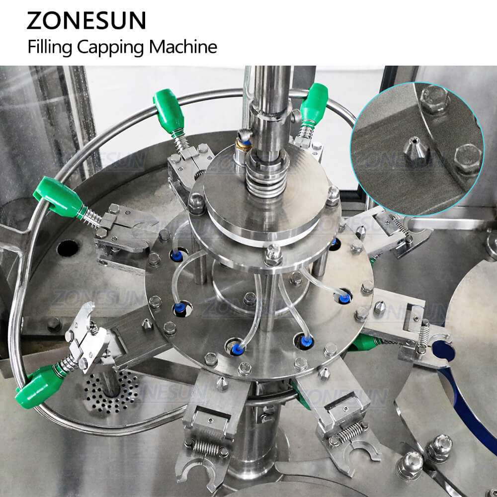 rinsing structure of mineral water packaging machine